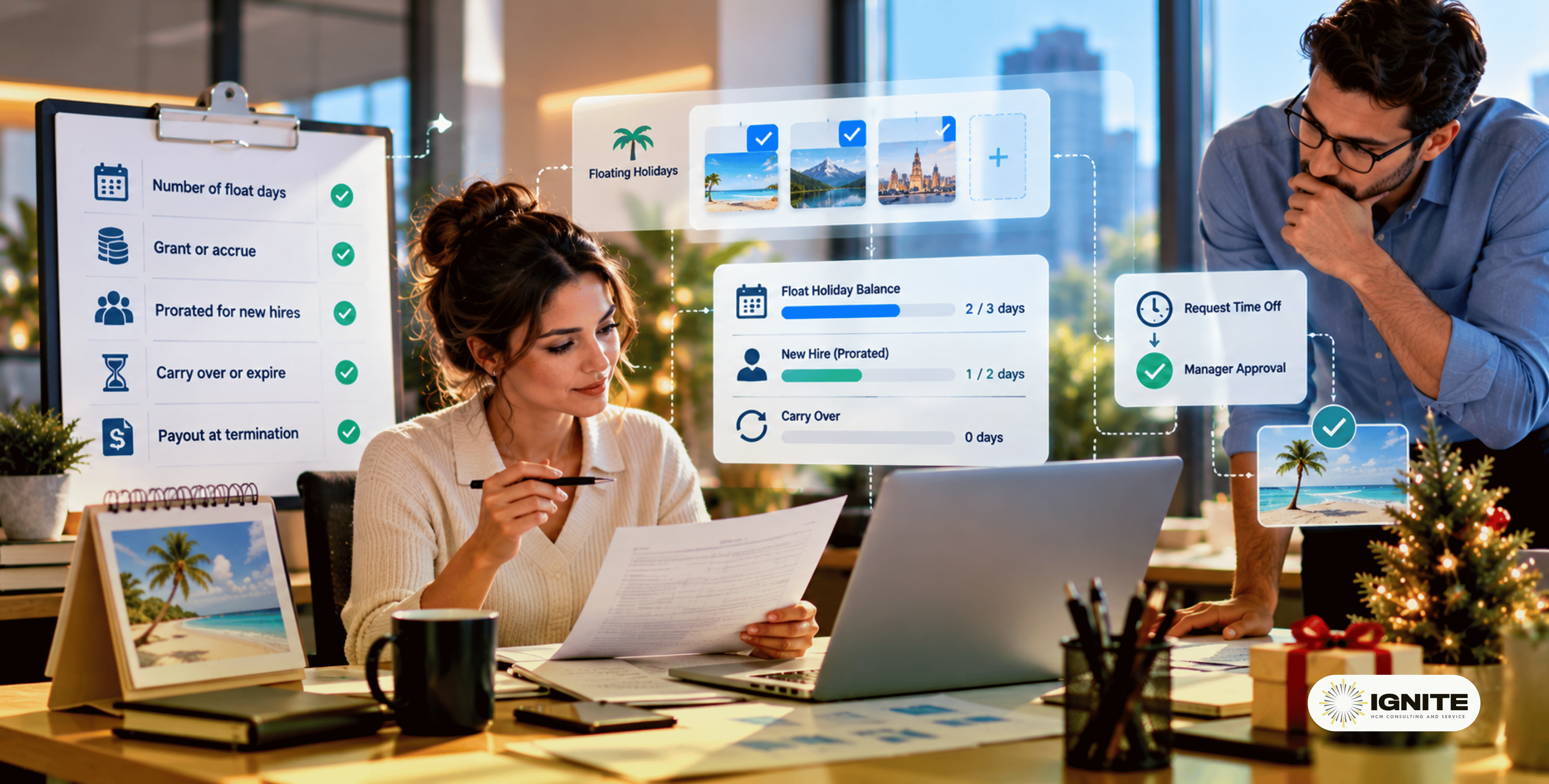 Decide how floating holidays work, then make the system agree
