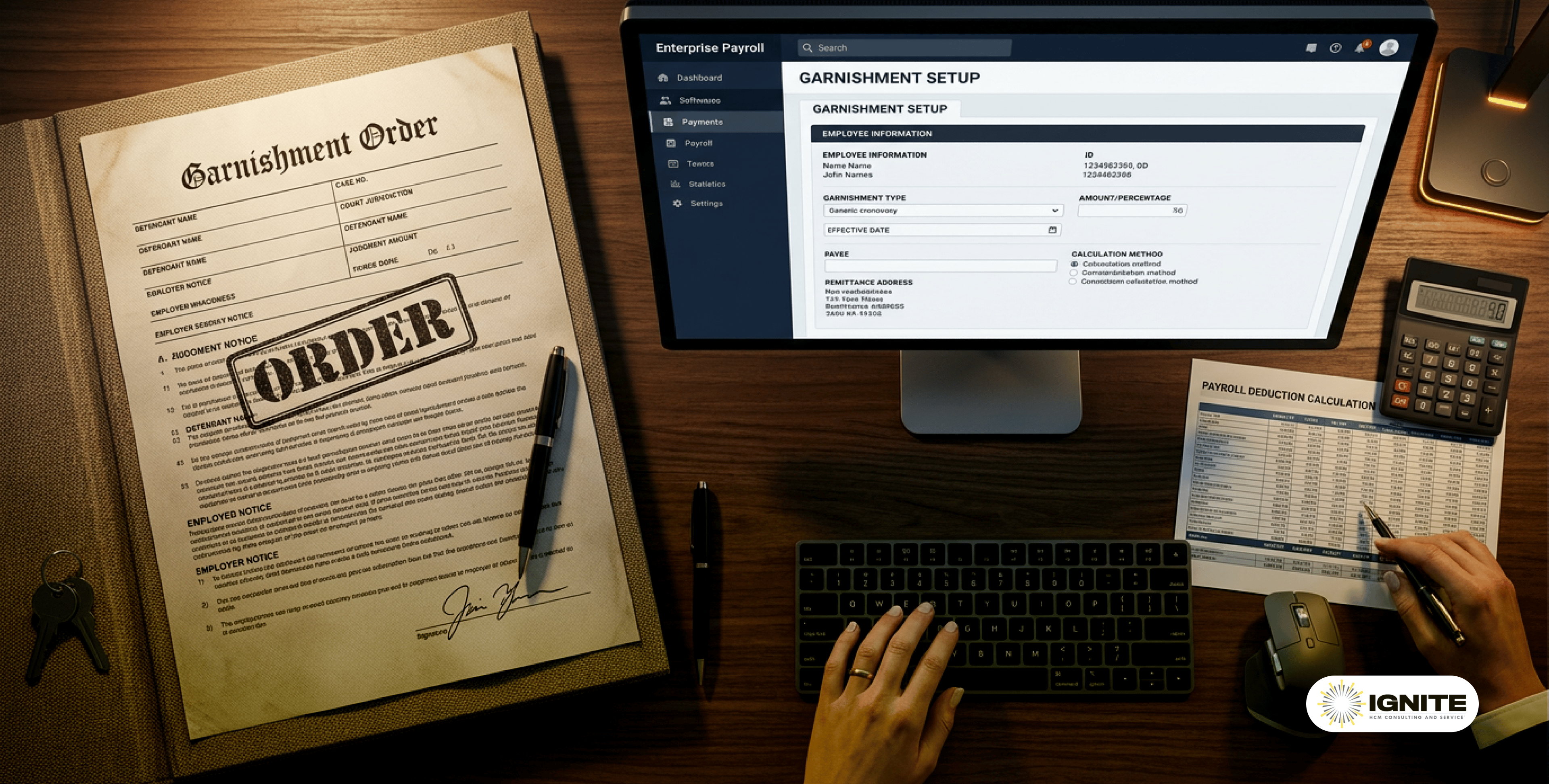 Set the garnishment up correctly in ADP Workforce Now